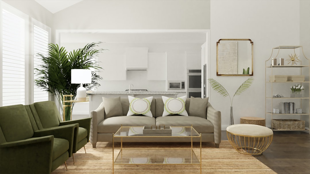 A beautifully arranged living room with modern decor elements, showcasing a cozy and stylish atmosphere.